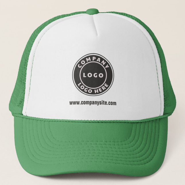Casquette Ajouter un logo d'entreprise et un site Web Custom (Devant)