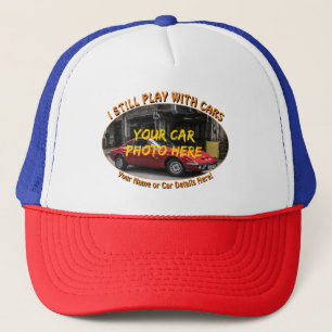 Casquette Ajouter Un Nom, Sa Photo De Voiture, Texte, Je Jou
