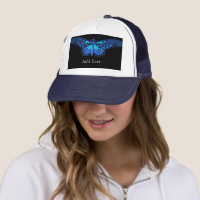 Ajouter un texte Bleu Papillon image-Casquette Bea