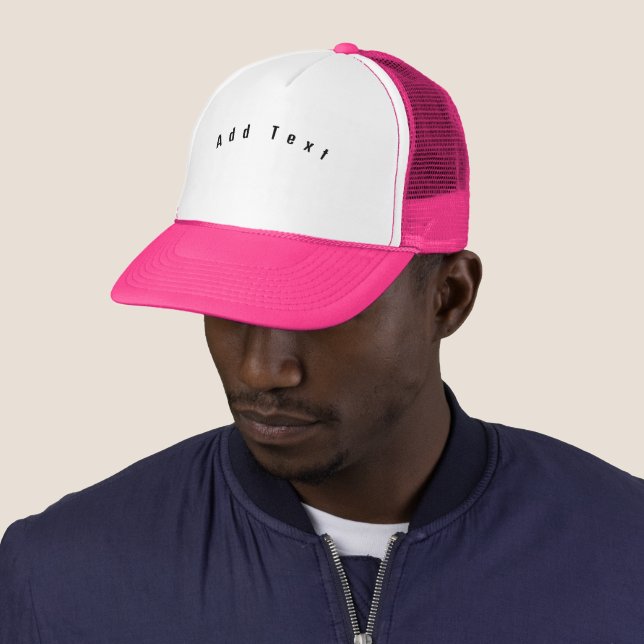 Casquette Ajouter une face de texte avec logo ou couleur ros (En situation)