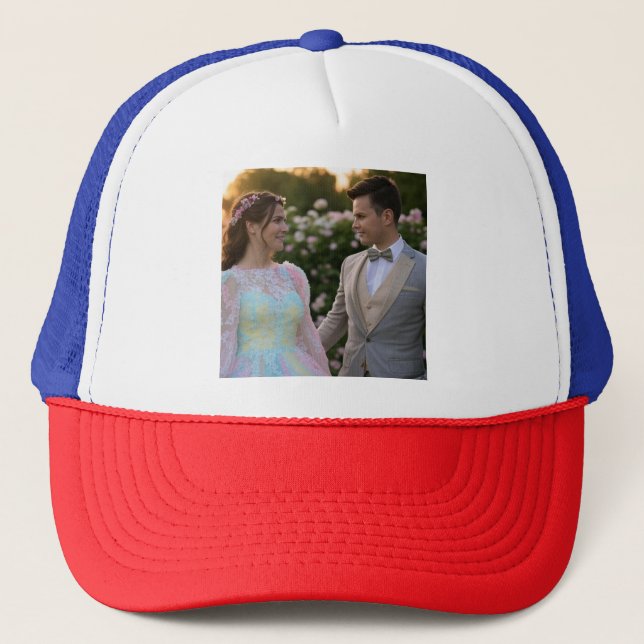 Casquette Ajouter une Personnaliser photo Mariage (Devant)