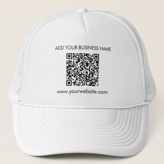 Casquette Ajouter votre adresse de site Web QR Code Business (Devant)