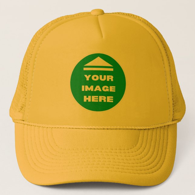 Casquette - Ajouter votre image - Jaune - Personna (Devant)