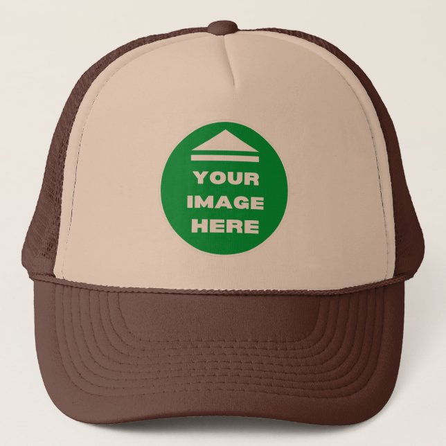 Casquette - Ajouter votre image - Tan & Brown - Pe (Devant)