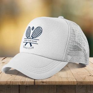 Casquette Ajouter Votre Nom Club Tennis Icônes Marine Bleu