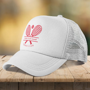Casquette Ajouter Votre Nom Club Tennis Icons Rouge