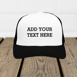 Casquette Ajouter votre propre texte personnalisé ici noir e