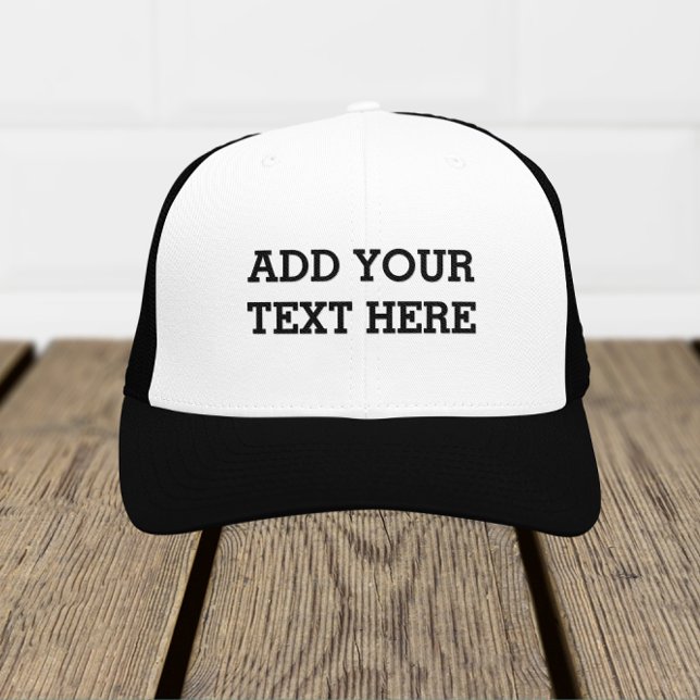 Casquette Ajouter votre propre texte personnalisé ici noir e (Créateur téléchargé)