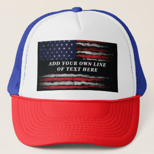 Casquette Ajouter votre propre texte sur grunge American fla
