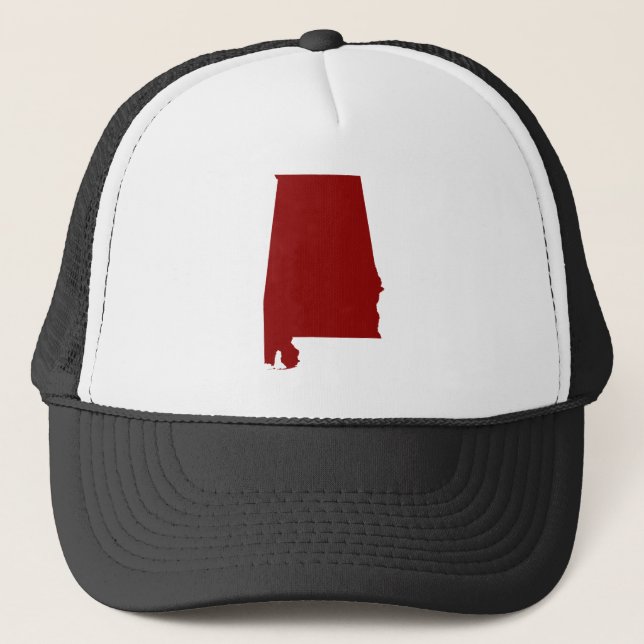 Casquette Alabama de forme rouge foncé (Devant)