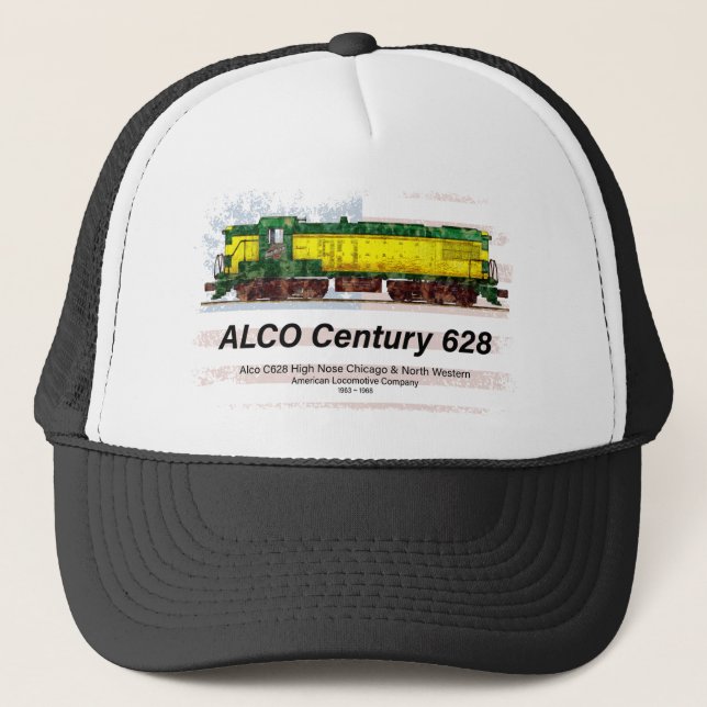 Casquette Alco C-628 Diesel Locomotive et drapeau américain (Devant)