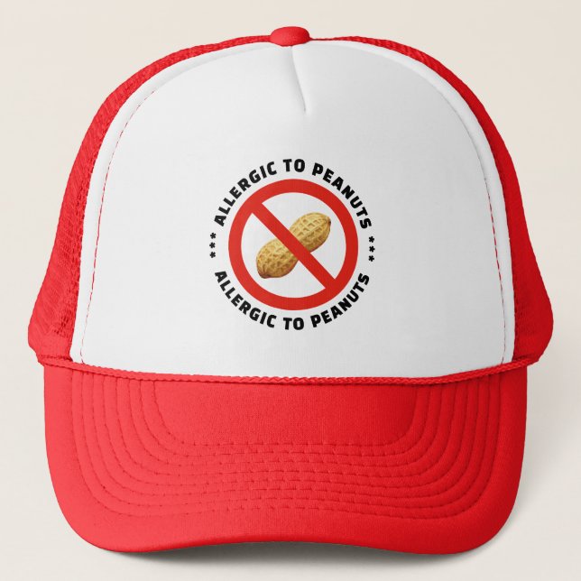 Casquette Alerte alimentaire : allergie aux arachides (Devant)