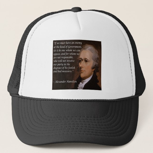Casquette Alexander Hamilton "Chef de l'ennemi" Cadeau (Devant)