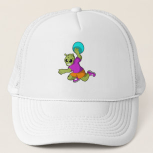 Casquette Alien au Handball player avec Handball