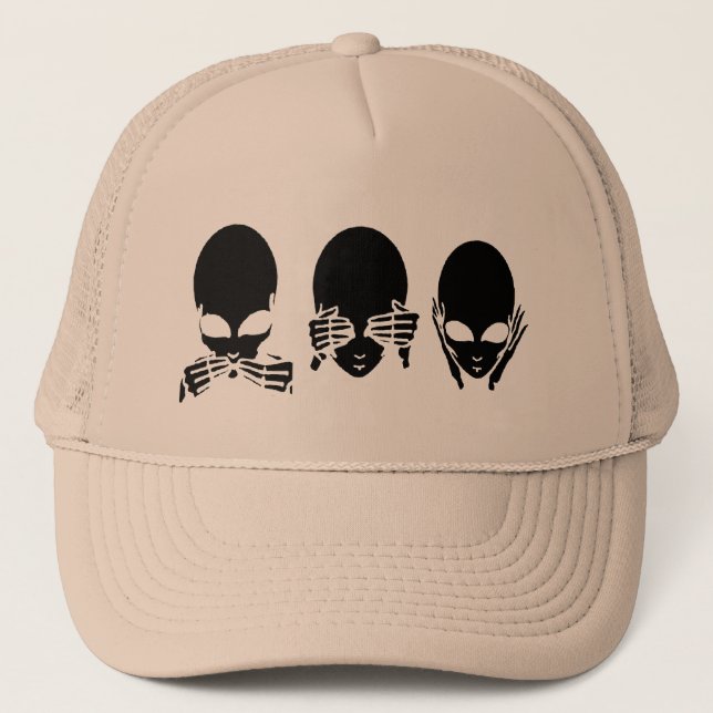 Casquette Alien, Dites non mal, ajoutez du texte (Devant)