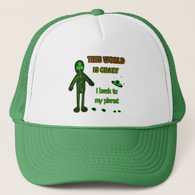 Casquette Alien drôle  (Devant)