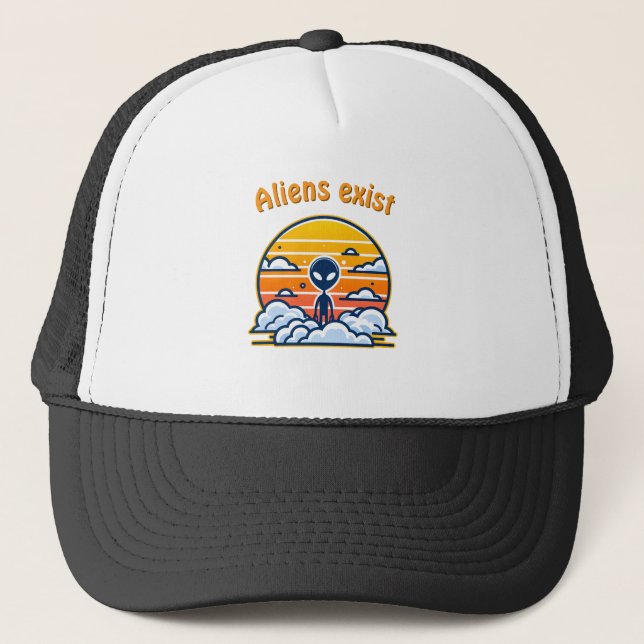 Casquette Alien Sunset esthétique | Coucher de soleil Alien  (Devant)