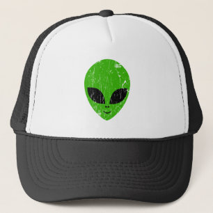 Casquette alien vert tête pour science-fiction extraterrest