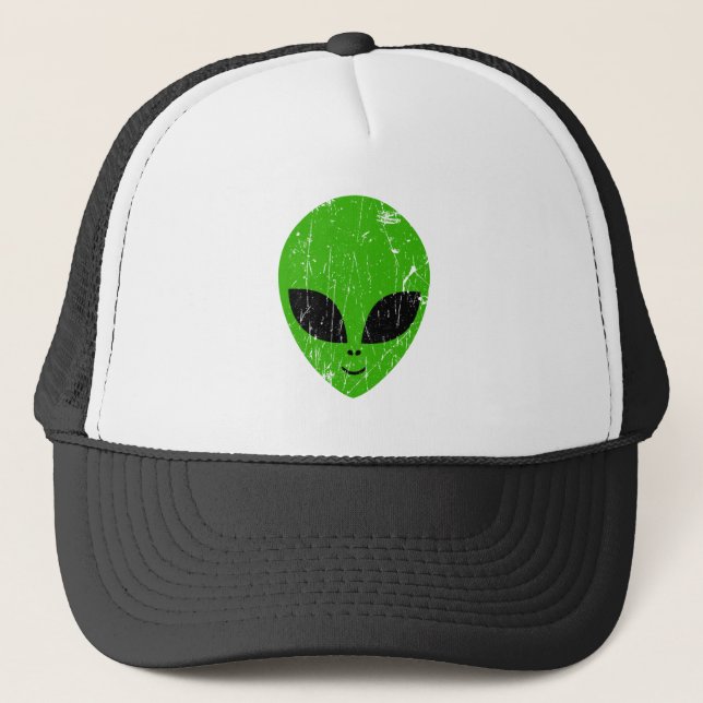Casquette alien vert tête pour science-fiction extraterrestr (Devant)