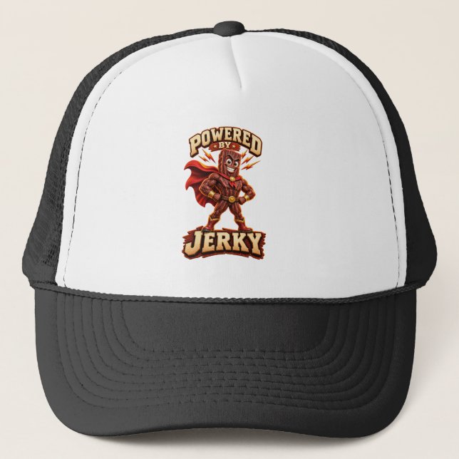 Casquette Alimenté par Jerky Superhero (Devant)