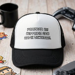 Casquette Alimenté par la caféine et les victoires de jeu<br><div class="desc">Déclaration pixelisée des doubles sources de carburant du joueur. Combine la passion du jeu avec la réalité caféinée.</div>