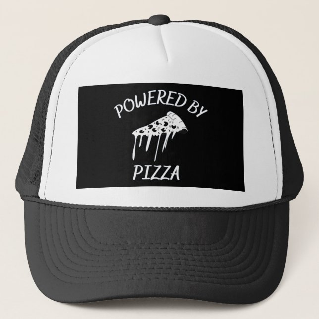 Casquette Alimenté Par Pizza (Devant)