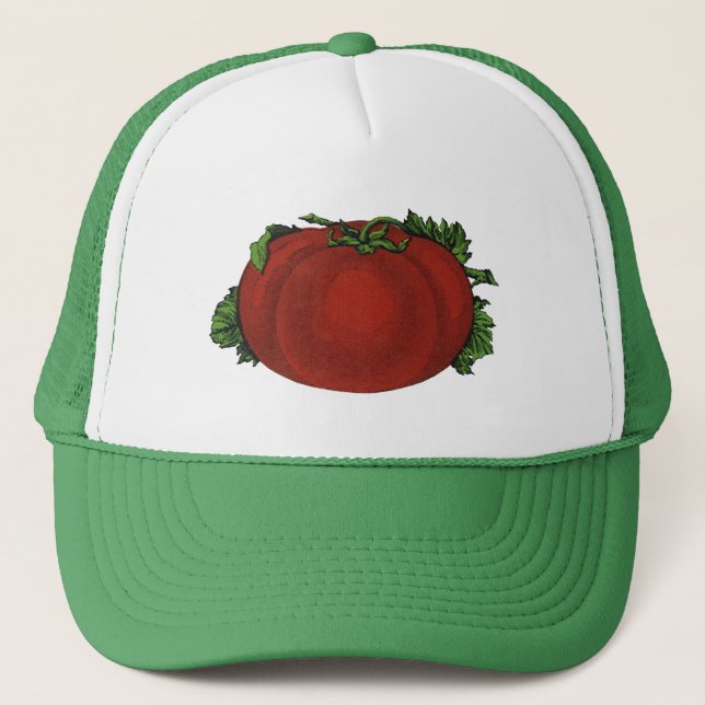 Casquette Aliments Anciens, Tomate Mûre, Légumes et Fruits (Devant)