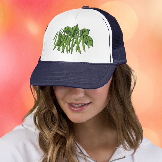 Casquette Aliments vintages, haricots verts biologiques Légu (Créateur téléchargé)