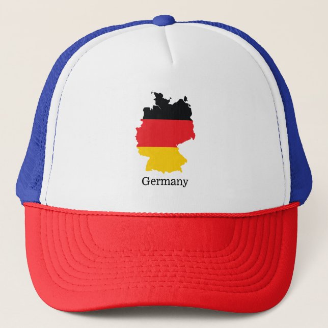 Casquette Allemagne Drapeau sur la carte Souvenir Design (Devant)