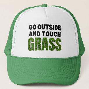 Casquette ALLER À L'EXTÉRIEUR DE TOUCH GRASS Humour drôle