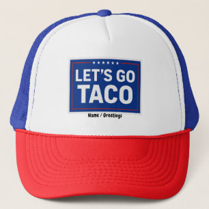 Casquette Allez Taco Drôle Design audacieux rétro politique