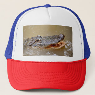 Casquette Alligator d'Amérique avec la gueule ouverte