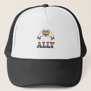 Casquette Ally Rainbow Hands Heart Vintage Pride Conception 