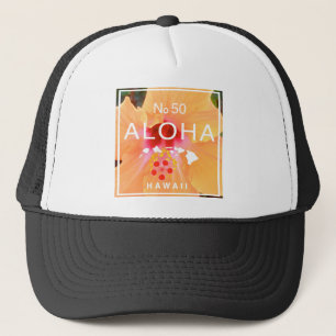 Casquette Aloha No 50 Orange Hibiscus