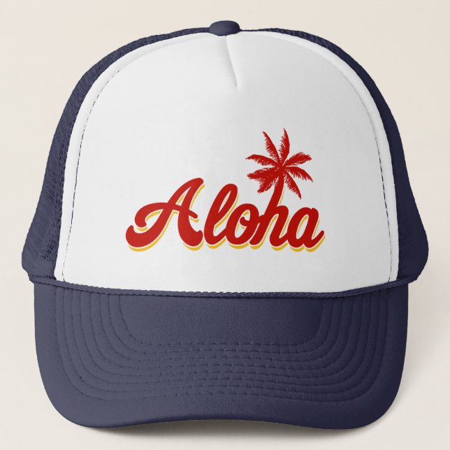 Casquette Aloha palmier de cru d'Hawaï (Devant)
