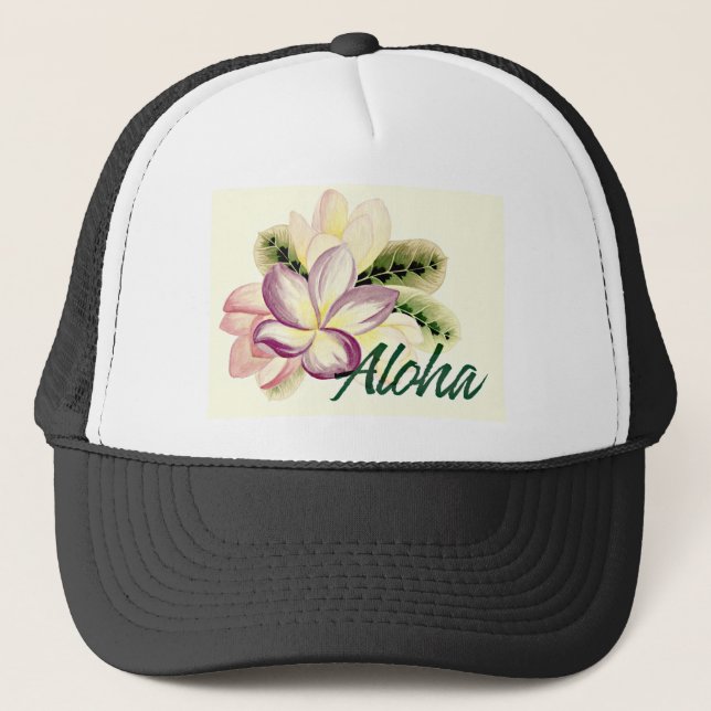 Casquette Aloha Plumeria (Devant)