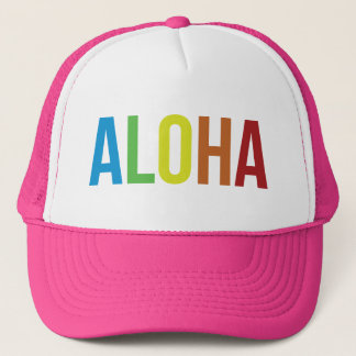 Casquette Aloha Rainbow rose
