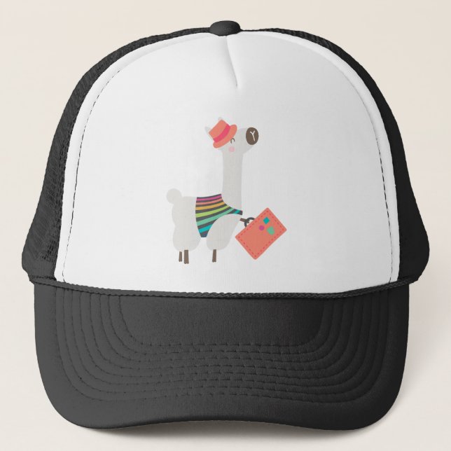 Casquette Alpaca et valise (Devant)
