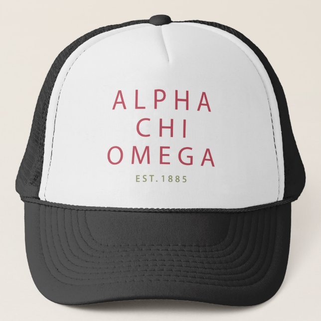 Casquette Alpha Chi Omega | Établi en 1885 (Devant)