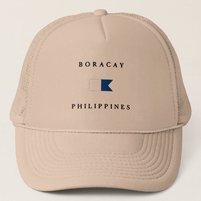 Casquette Alpha drapeau de piqué de Boracay Philippines (Devant)