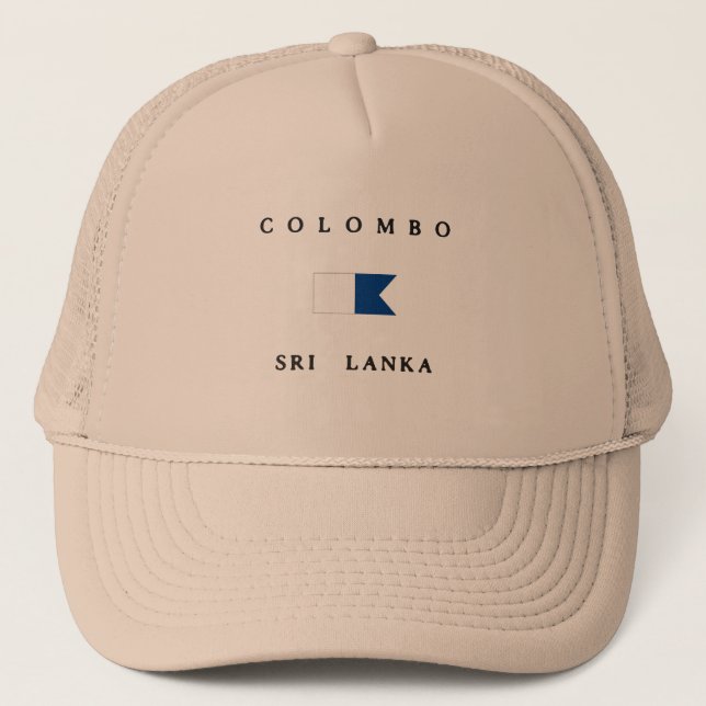 Casquette Alpha drapeau de piqué de Colombo Sri Lanka (Devant)