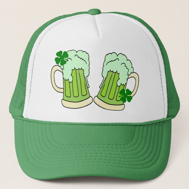 Casquette Alpha vert de pain grillé de tasse de bière (Devant)