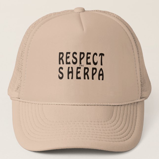 Casquette Alpinisme "respectez Sherpa" (Devant)