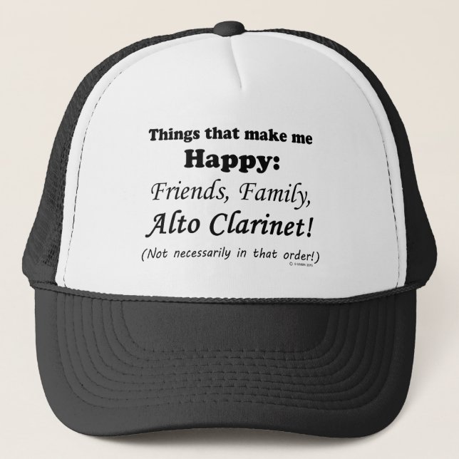 Casquette Alto Clarinet Me Rend Heureux (Devant)