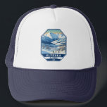 Casquette Alyeska Alaska Winter Travel Art Vintage<br><div class="desc">Alyeska Design d'art hivernal présentant le paysage hivernal.</div>