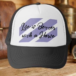 Casquette Amateur de cheval blanc violet