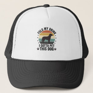 Casquette Amateur de chien drôle vintage pliez ma boisson an