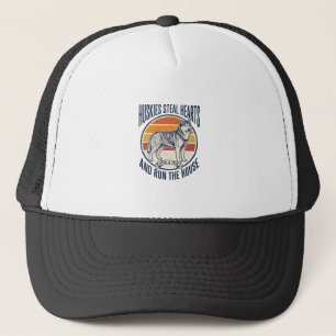 Casquette Amateur de chien Husky Gravure vintage drôle Propr
