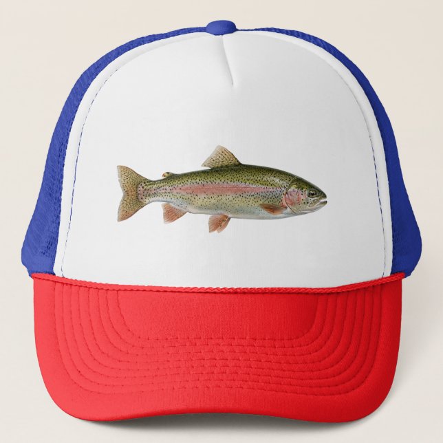 Casquette Amateur de pêche - Conception de pêche à la truite (Devant)