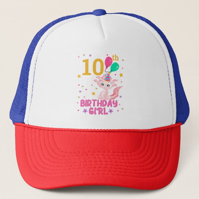 Casquette Amateurs Axolotl Anniversaire Fille Salamander Amp (Devant)